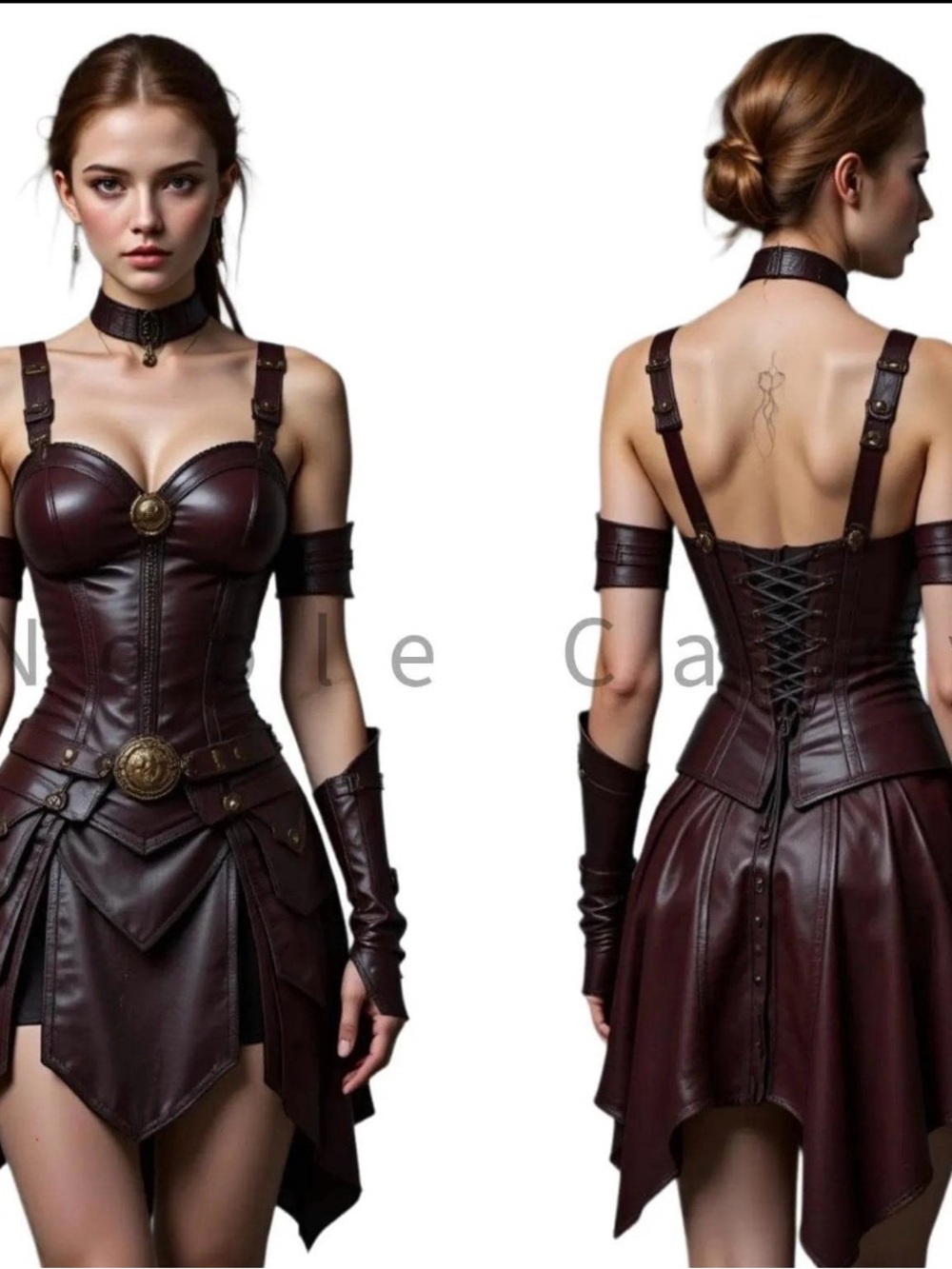 Renaissance Leather Warrior Outfit (Top & Bottom Only)